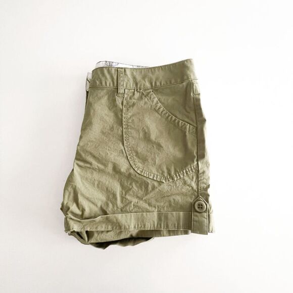 Mec Women's Folded Hem Mini Shorts Olive Green Size 6 - Picture 3 of 9
